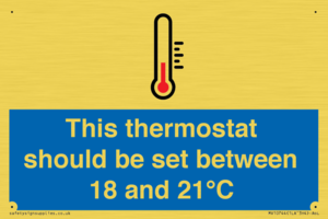 This thermostat should be set between 18 and 21°C
